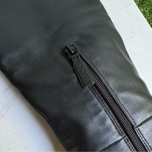 VINCE Women's Nella Knee
High Boot Black soft Leather size 36.5 US 6.5 - Picture 12 of 13